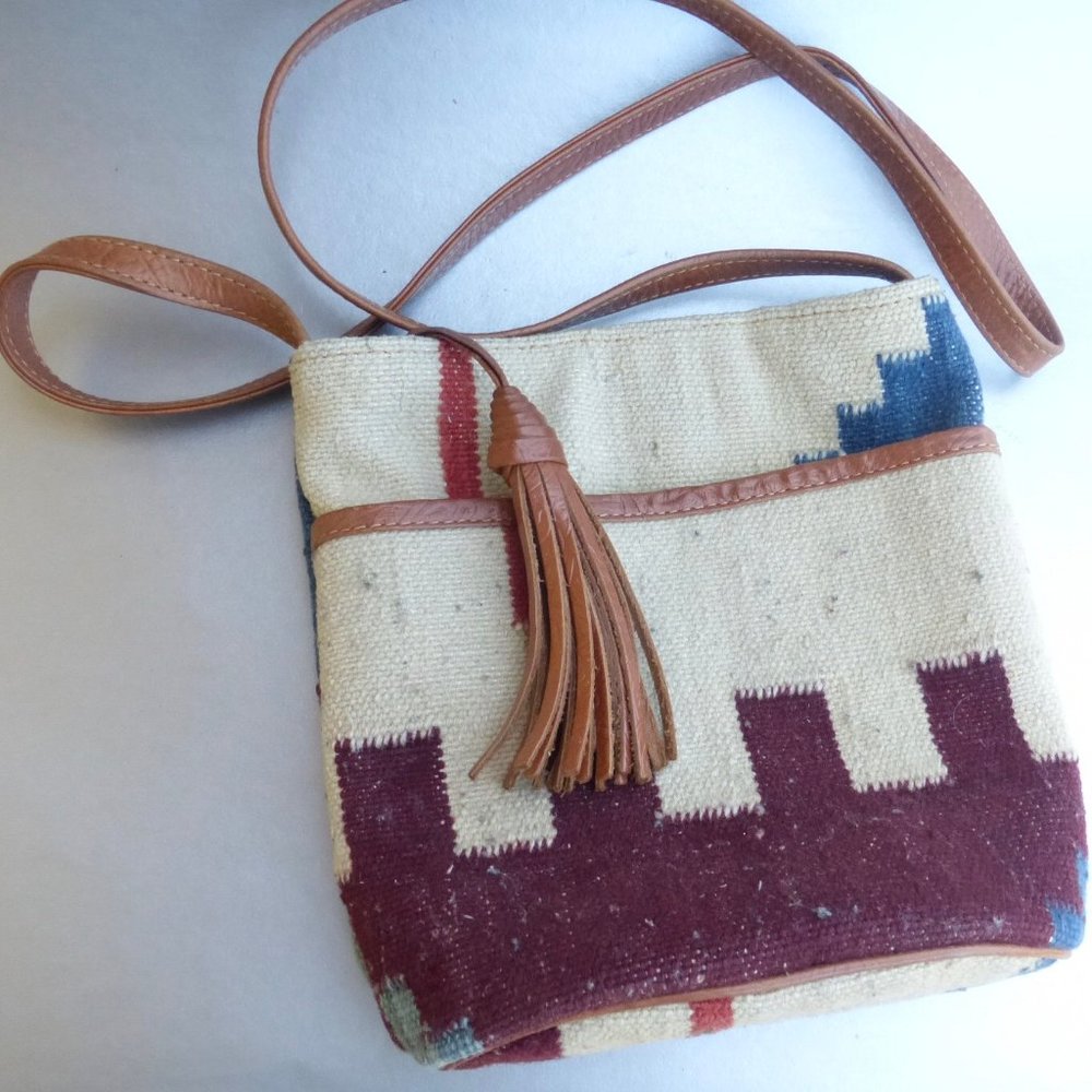 Carpet Tapestry Shoulder Bag Geometric Crossbody